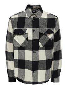 ONSMILO LS CHECK OVERSHIRT NOOS black 1