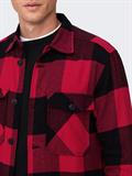 ONSMILO LS CHECK OVERSHIRT NOOS fiery red