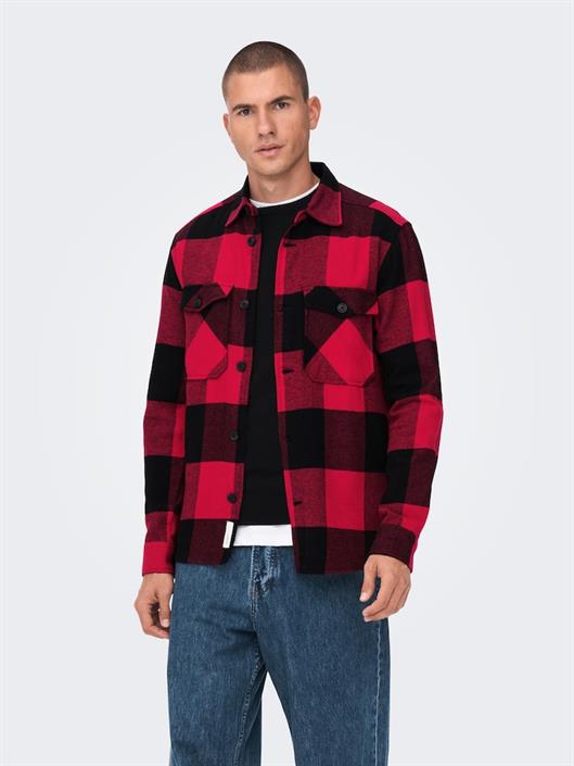 onsmilo-ls-check-overshirt-noos-fiery-red