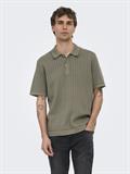 ONSMOON REG 12 SS POLO KNIT NOOS bungee cord