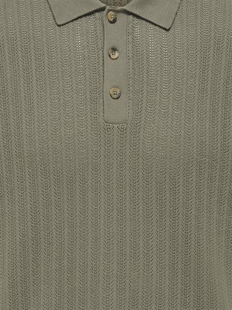 ONSMOON REG 12 SS POLO KNIT NOOS bungee cord