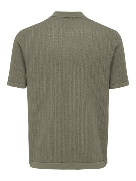 ONSMOON REG 12 SS POLO KNIT NOOS bungee cord