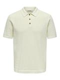 ONSMOON REG 12 SS POLO KNIT NOOS egret