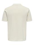 ONSMOON REG 12 SS POLO KNIT NOOS egret