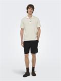 ONSMOON REG 12 SS POLO KNIT NOOS egret