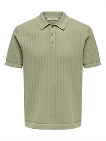 ONSMOON REG 12 SS POLO KNIT NOOS laurel oak