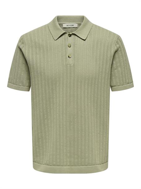 ONSMOON REG 12 SS POLO KNIT NOOS laurel oak