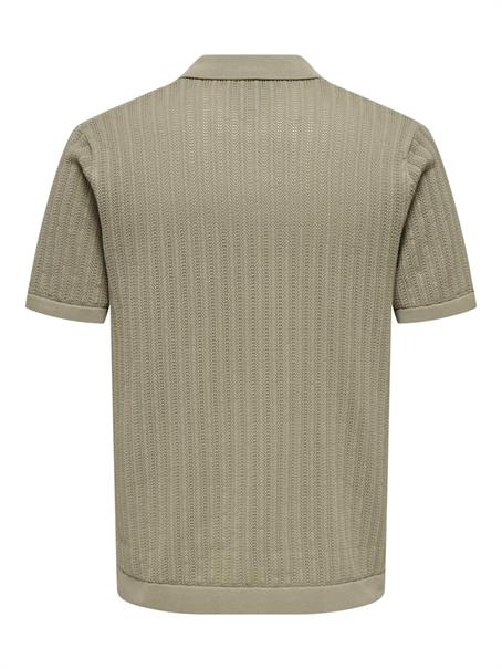 ONSMOON REG 12 SS POLO KNIT NOOS laurel oak