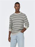 ONSMUSA REG 3 STRUC CREW KNIT silver lining