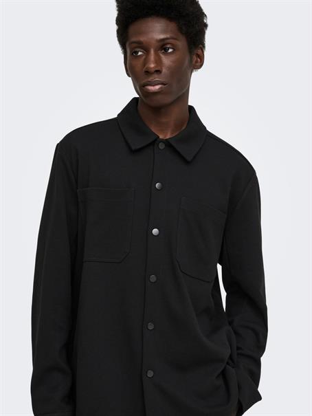 ONSNEWKODYL LS PATCH PKT OVERSHIRT NOOS black