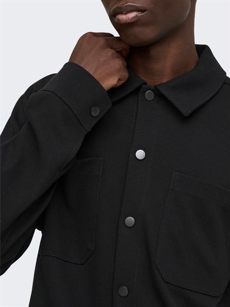 ONSNEWKODYL LS PATCH PKT OVERSHIRT NOOS black