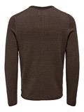 ONSNIGUEL REG 12 STRIPE CREW KNIT hot fudge