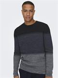 ONSPANTER REG 12 STRUC CREW KNIT NOOS dunkelblau2