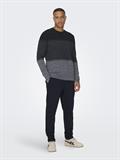 ONSPANTER REG 12 STRUC CREW KNIT NOOS dunkelblau2