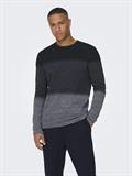ONSPANTER REG 12 STRUC CREW KNIT NOOS dunkelblau2
