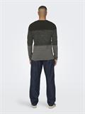 ONSPANTER REG 12 STRUC CREW KNIT NOOS dunkelgrün2