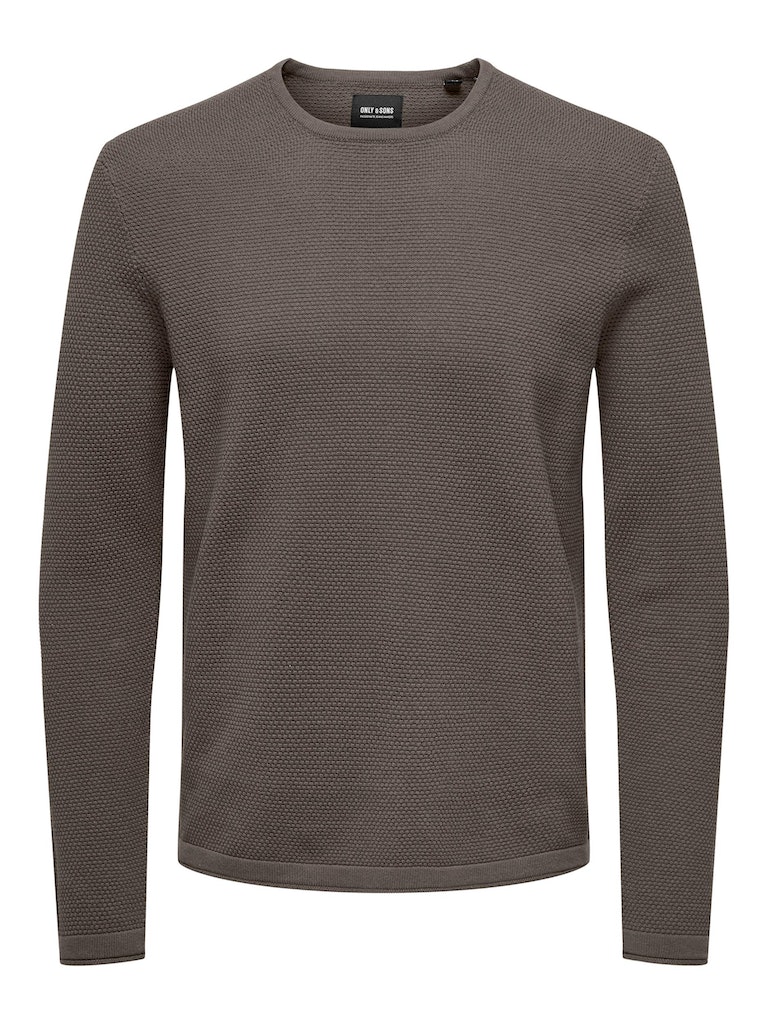 Only & Sons Herren Pullover 22016980 Seal Brown - größe