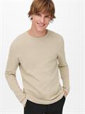 ONSPANTER REG 12 STRUC CREW KNIT NOOS silver lining