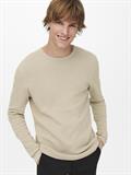 ONSPANTER REG 12 STRUC CREW KNIT NOOS silver lining