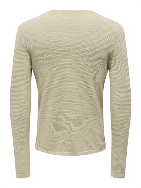ONSPANTER REG 12 STRUC CREW KNIT NOOS silver lining