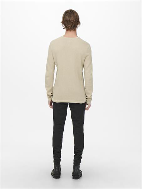 ONSPANTER REG 12 STRUC CREW KNIT NOOS silver lining