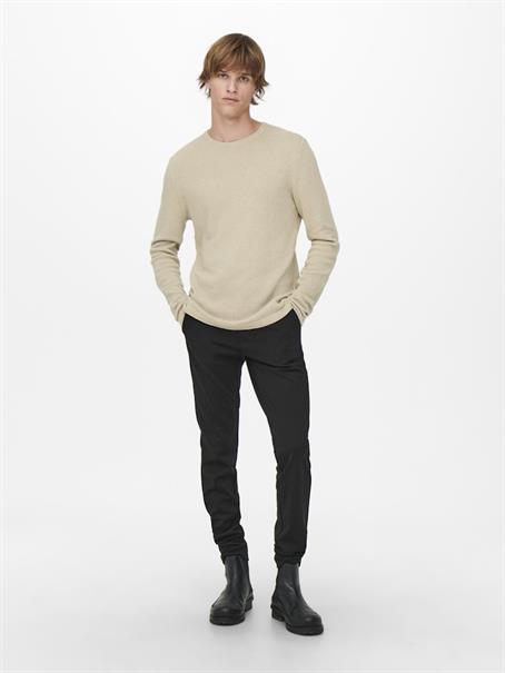 ONSPANTER REG 12 STRUC CREW KNIT NOOS silver lining