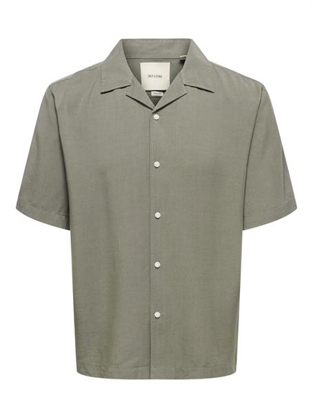 ONSPERU SS REG TENCEL SHIRT NOOS castor gray