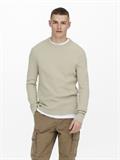 ONSPHIL REG 12 STRUC CREW KNIT NOOS silver lining