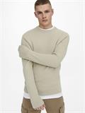 ONSPHIL REG 12 STRUC CREW KNIT NOOS silver lining
