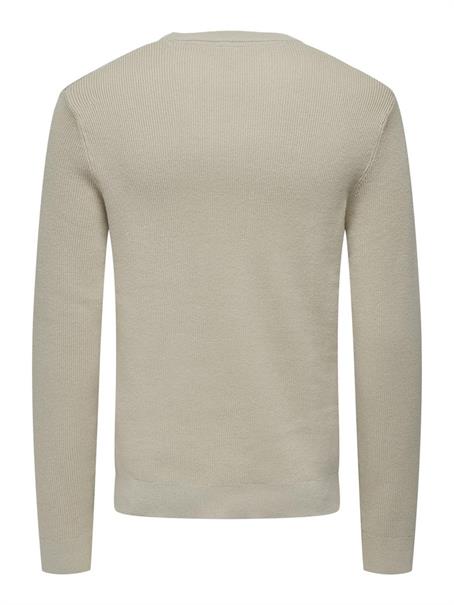 ONSPHIL REG 12 STRUC CREW KNIT NOOS silver lining
