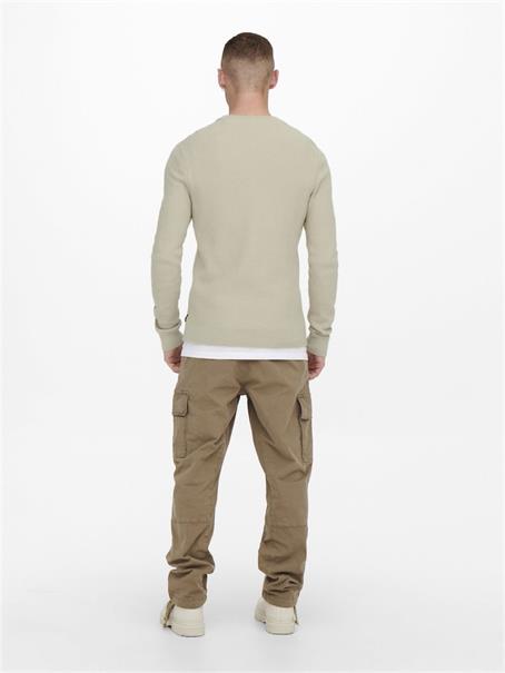 ONSPHIL REG 12 STRUC CREW KNIT NOOS silver lining