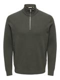 ONSPHIL REG 12 STRUC HALF ZIP KNIT NOOS beluga