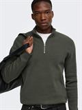 ONSPHIL REG 12 STRUC HALF ZIP KNIT NOOS beluga