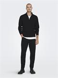 ONSPHIL REG 12 STRUC HALF ZIP KNIT NOOS black