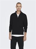 ONSPHIL REG 12 STRUC HALF ZIP KNIT NOOS black