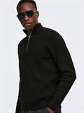 ONSPHIL REG 12 STRUC HALF ZIP KNIT NOOS black