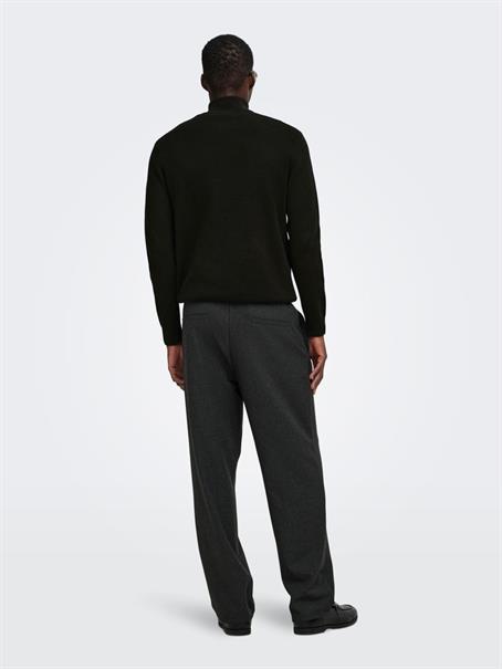 ONSPHIL REG 12 STRUC HALF ZIP KNIT NOOS black