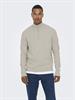 ONSPHIL REG 12 STRUC HALF ZIP KNIT NOOS silver lining