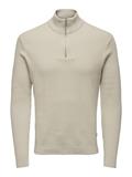 ONSPHIL REG 12 STRUC HALF ZIP KNIT NOOS silver lining