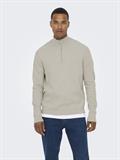ONSPHIL REG 12 STRUC HALF ZIP KNIT NOOS silver lining