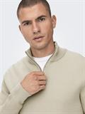 ONSPHIL REG 12 STRUC HALF ZIP KNIT NOOS silver lining