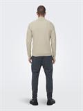ONSPHIL REG 12 STRUC HALF ZIP KNIT NOOS silver lining