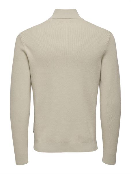 ONSPHIL REG 12 STRUC HALF ZIP KNIT NOOS silver lining
