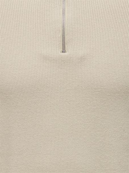 ONSPHIL REG 12 STRUC HALF ZIP KNIT NOOS silver lining