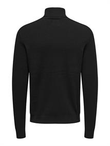 ONSPHIL REG 12 STRUC ROLL NECK KNIT black