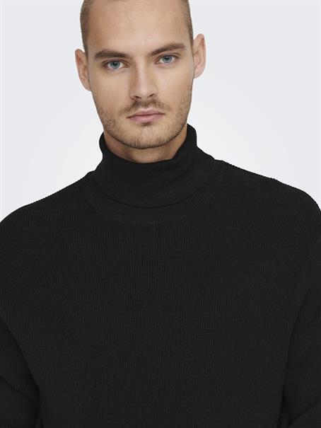 ONSPHIL REG 12 STRUC ROLL NECK KNIT black