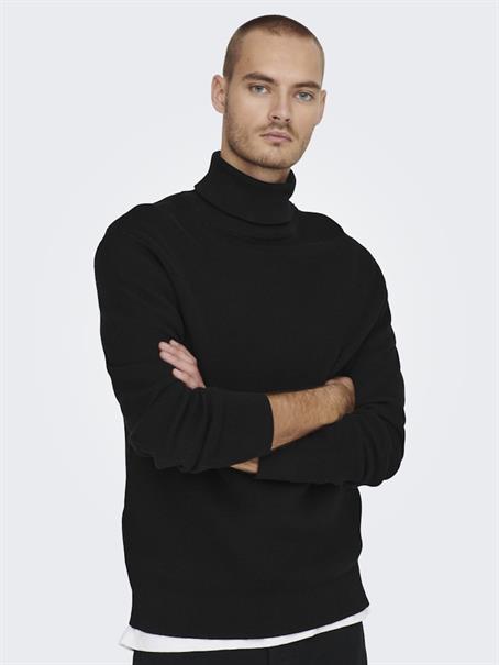 ONSPHIL REG 12 STRUC ROLL NECK KNIT black