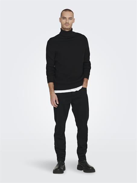 ONSPHIL REG 12 STRUC ROLL NECK KNIT black