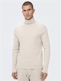 ONSPHIL REG 12 STRUC ROLL NECK KNIT silver lining