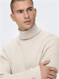 ONSPHIL REG 12 STRUC ROLL NECK KNIT silver lining